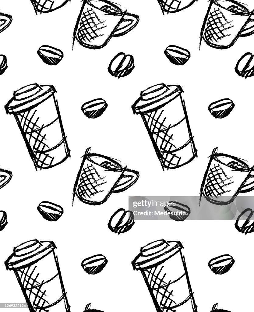 Coffee Pattern Vector High-Res Vector Graphic - Getty Images