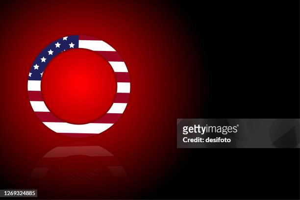 dark red or maroon vector backgrounds with usa flag in a circular ring or disk design elections background. badge for us elections, voting concept vector illustration.maroon, - maroon stock illustrations