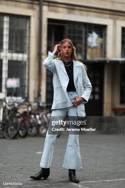 Cheyenne Tulsa wearing a complete Levis look on August 27, 2020 in Berlin, Germany.