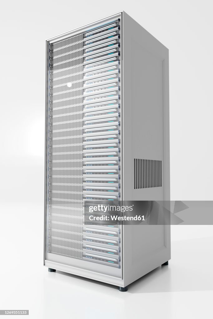 Three Dimensional Render Of Server Rack High-Res Vector Graphic - Getty ...