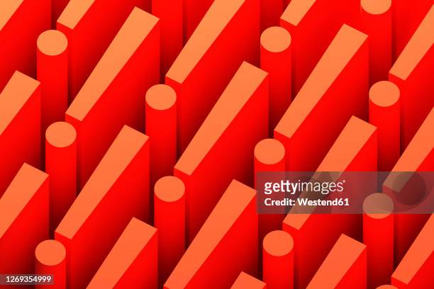 three dimensional pattern of rows of red exclamation points - exclamation point stock illustrations