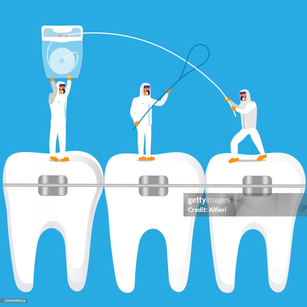 Caring for braces on teeth