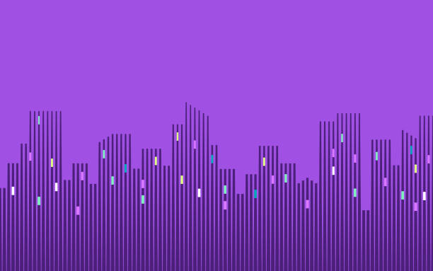 urban city skyline skyscrapers - new york abstract stock illustrations