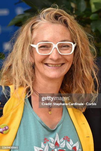 Actress Corinne Masiero attends the "Effacer L'Historique" Photocall at 13th Angouleme French-Speaking Film Festival on August 28, 2020 in Angouleme,...