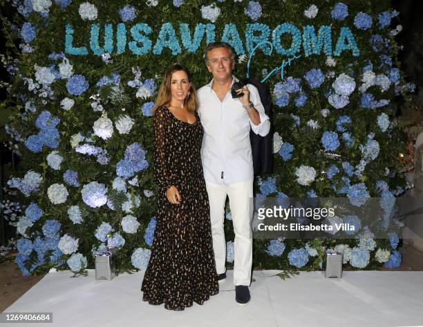 Alejandro Agag and Ana Aznar Botella attend a photocall at the LuisaViaRoma Window To a Fashion Future World book presentation at i Giardini di...
