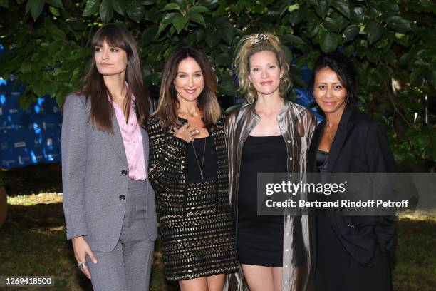 Members of the Jury Clara Luciani, Vice President of the Jury Elsa Zylberstein, Evelyne Brochu and Manele Labidi attend the Jury Photocall of the...