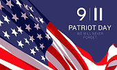 Patriot Day banner design template.