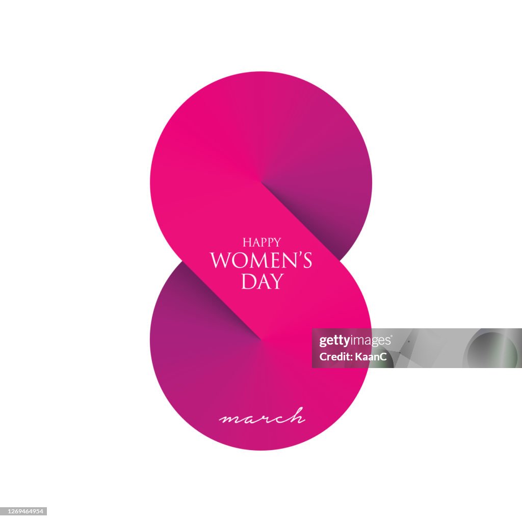 Ilustración de acciones de Women's Day Greeting Card. 8 Marzo día de las mujeres