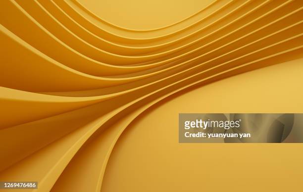 3d rendering abstract background - yellow fotografías e imágenes de stock