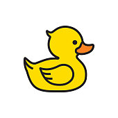 Yellow rubber duck icon