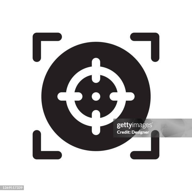 focus icon, vector symbol illustration. - hard decision stock illustrations