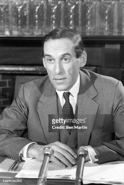 Liberal Party Leader Jeremy Thorpe at Queen's Hall, Barnstaple, during the counting of ballots, February 1974