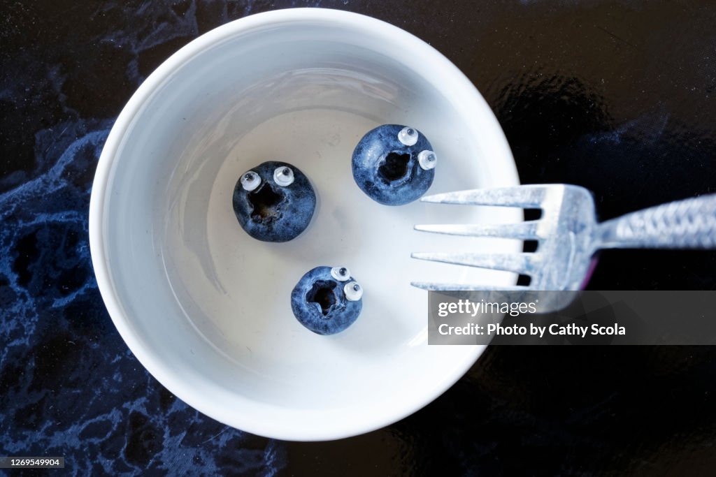 Scared blueberries