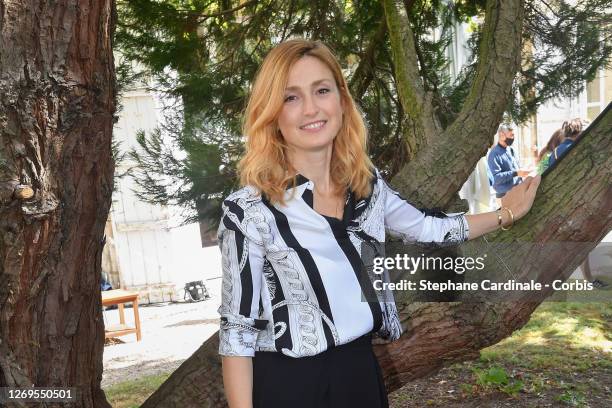 Julie Gayet attends the "Poly" Photocall at 13th Angouleme French-Speaking Film Festival on August 29, 2020 in Angouleme, France.