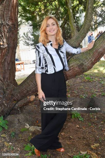 Julie Gayet attends the "Poly" Photocall at 13th Angouleme French-Speaking Film Festival on August 29, 2020 in Angouleme, France.