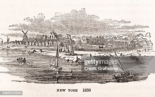 City of New York 1650 engraving City of New York 1650 engraving