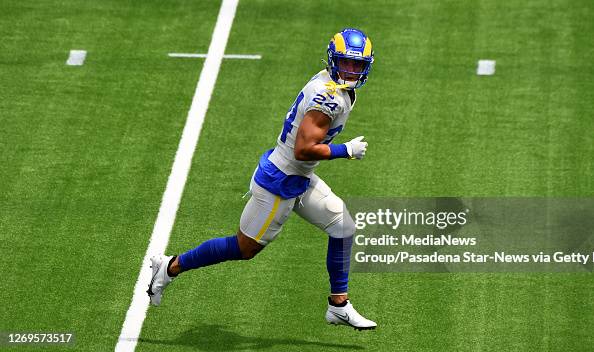 Steve Rapp Football safety Taylor Rapp of the Los Angeles Rams during a scrimmage NFL ...