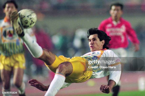 Marco Antonio of Shimizu S-Pulse in action during the J.League Nicos Series match between Urawa Red Diamonds and Shimizu S-Pulse at the National...