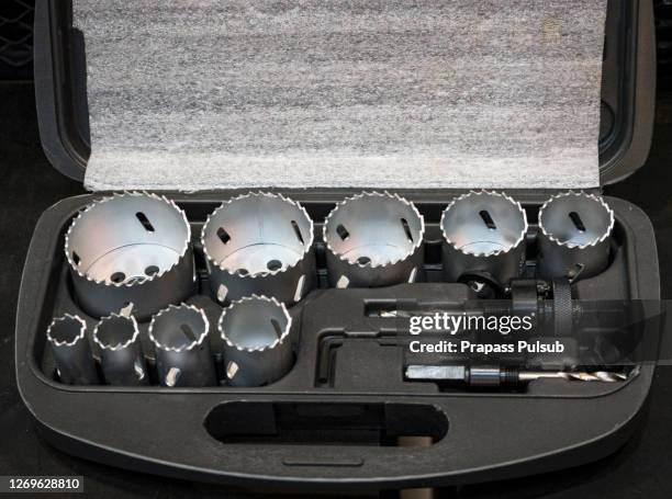 hole saw, drill - hand saw stock pictures, royalty-free photos & images