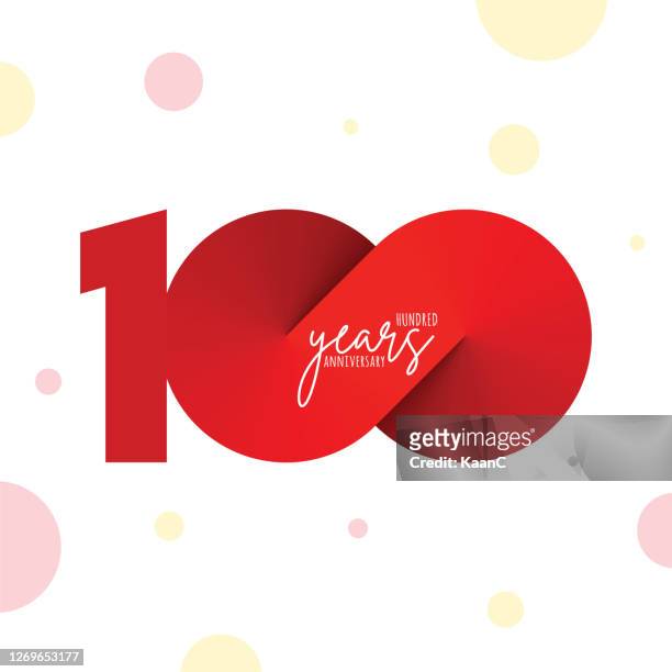 anniversary symbol template isolated, anniversary icon label, anniversary symbol stock illustration - number 100 stock illustrations