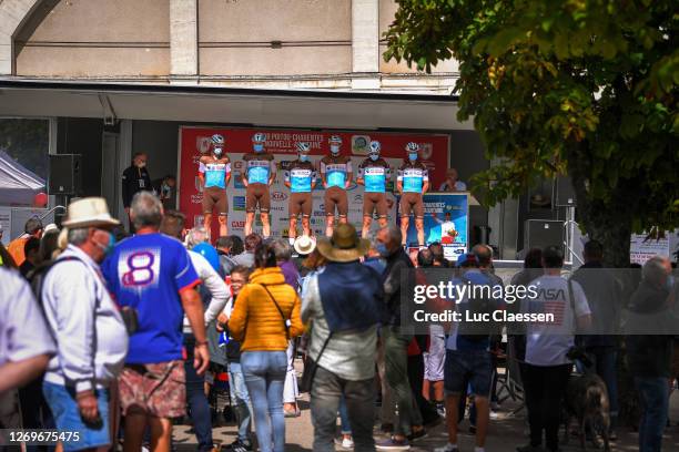 Start / Francois Bidard of France and Team Ag2R La Mondiale / Silvan Dillier of Switzerland and Team Ag2R La Mondiale / Harry Tanfield of The United...