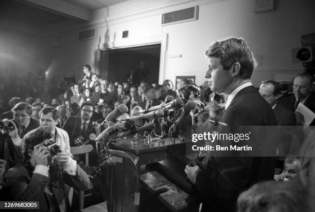 Robert F. Kennedy addressing the Overseas Press Club, New York, April 1,1968