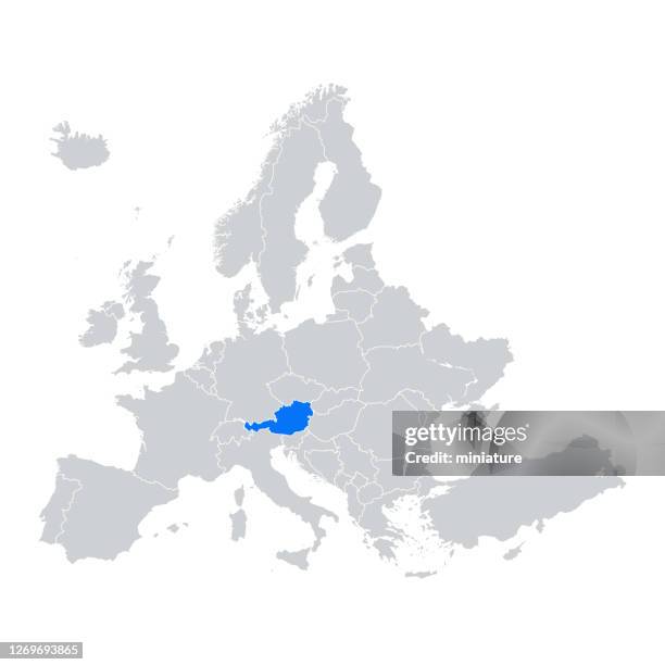austria map - austria stock illustrations
