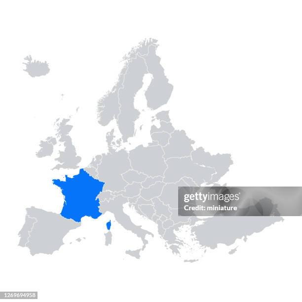 france map - europe stock illustrations