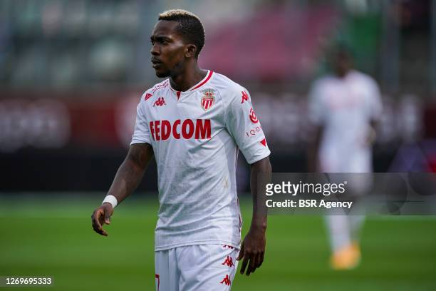 Henry Onyekuru of AS Monaco during the Ligue 1 match between FC Metz and AS Monaco on August 30, 2020 in Metz, France.