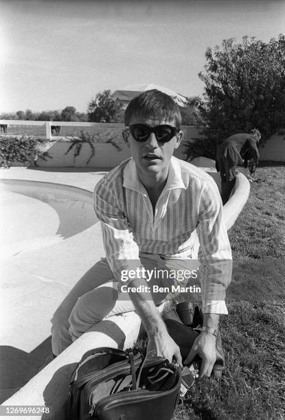 Actor and photographer Roddy McDowell joins Princess Margaret and Lord Snowdon's entourage during their visit to the Sonoita ranch, Tucson, Arizona,...