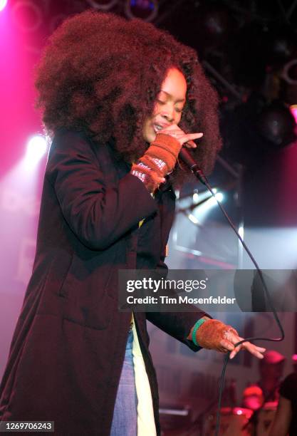 Erykah Badu performs during SXSW 2005 at Austin Music Hall on March 19, 2005 in Austin, Texas.