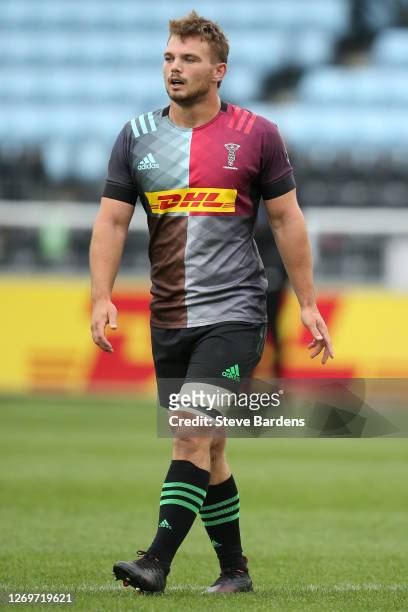 Will Evans of Harlequins during the Gallagher Premiership Rugby match between Harlequins and Northampton Saints at Twickenham Stoop on August 30,...