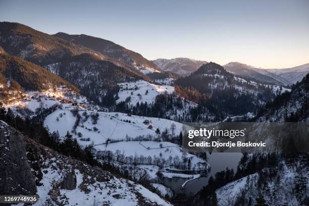 view at river beli rzav at mountain tara - serbia stock pictures, royalty-free photos & images