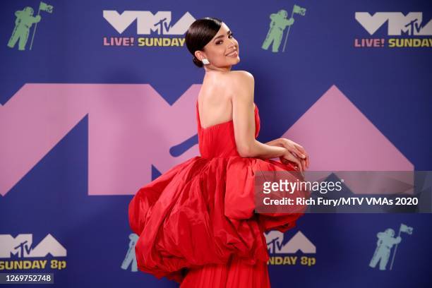 Sofia Carson attends the 2020 MTV Video Music Awards, broadcast on Sunday, August 30th 2020.