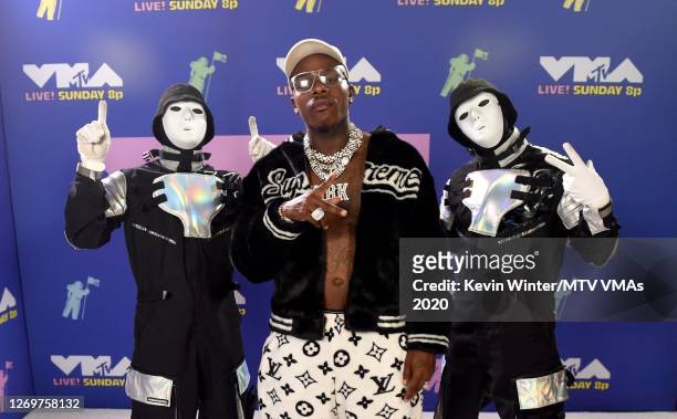 DaBaby and Jabbawockeez attend the 2020 MTV Video Music Awards, broadcast on Sunday, August 30th 2020.