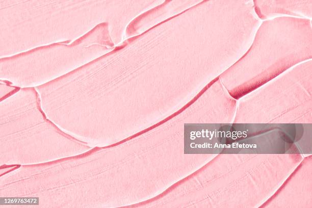 smears of gel on pink background - beautiful background bildbanksfoton och bilder