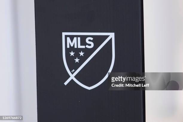 Detail view of the MLS logo prior to the match between the D.C. United and the Philadelphia Union at Subaru Park on August 29, 2020 in Chester,...