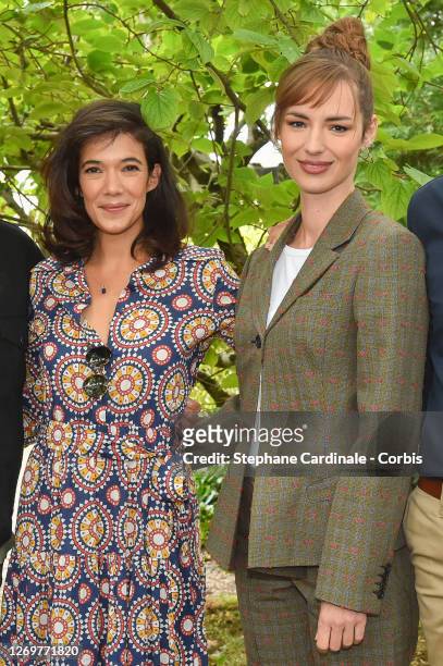 Actresses Louise Bourgoin and Melanie Doutey attend the "L'Enfant Reve" Photocall at 13th Angouleme French-Speaking Film Festival on August 30, 2020...