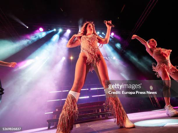 Singer Lola Indigo during a concert at the Navarra Arena pavilion that has opened the Anaim Club Fest, which will take other artists such as Izal,...