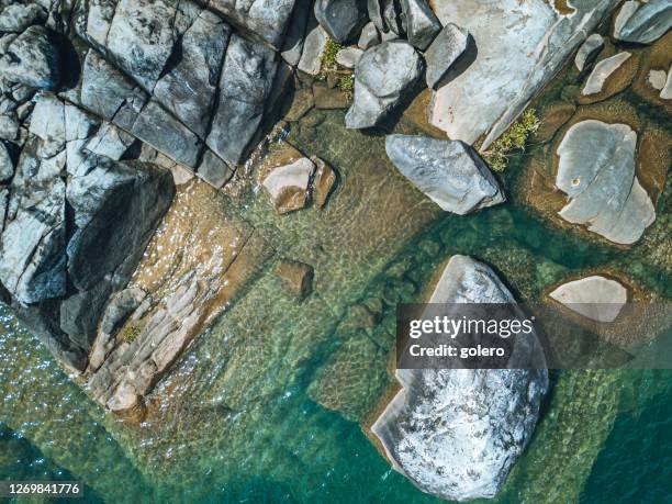 rocks of little island in the lake malawi - lake malawi stock pictures, royalty-free photos & images