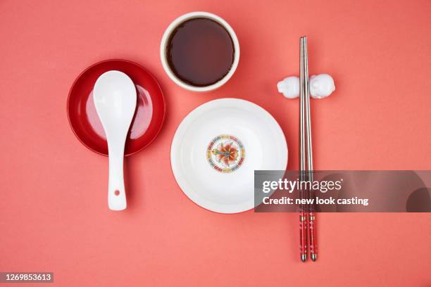 top view chopsticks with - korean chopsticks stock pictures, royalty-free photos & images