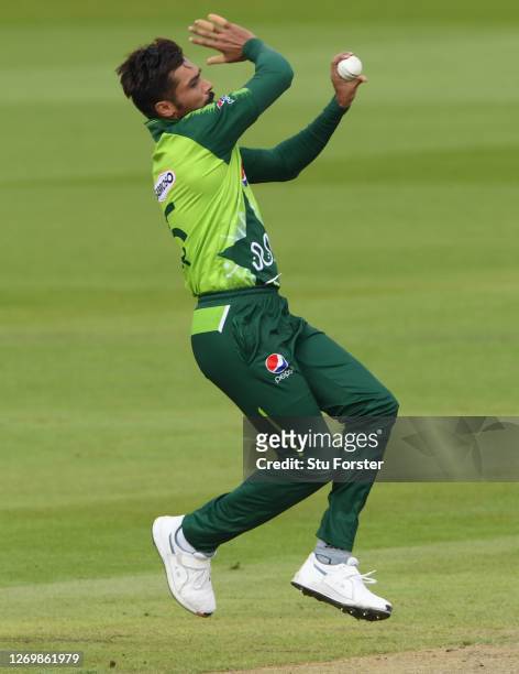 Pakistan bowler Mohammad Amir in bowling action during the 2nd Vitality International Twenty20 match between England and Pakistan at Emirates Old...
