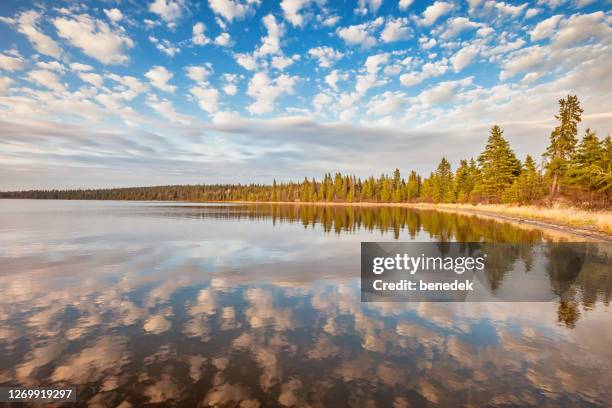 riding mountain national park manitoba canada clear lake - manitoba fotografías e imágenes de stock