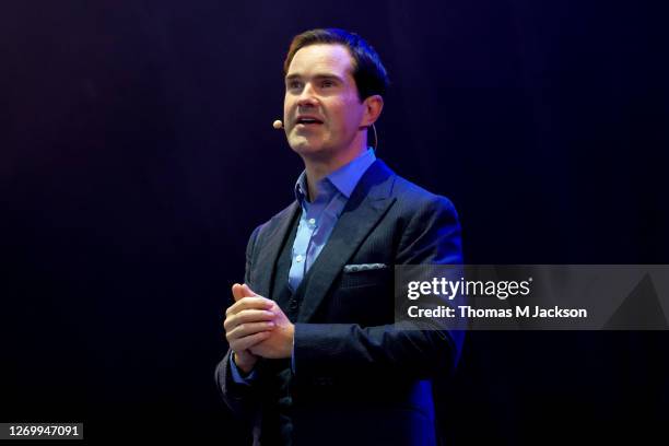 Jimmy Carr performs at Virgin Money Unity Arena on August 31, 2020 in Newcastle upon Tyne, England.