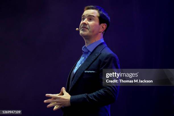 Jimmy Carr performs at Virgin Money Unity Arena on August 31, 2020 in Newcastle upon Tyne, England.