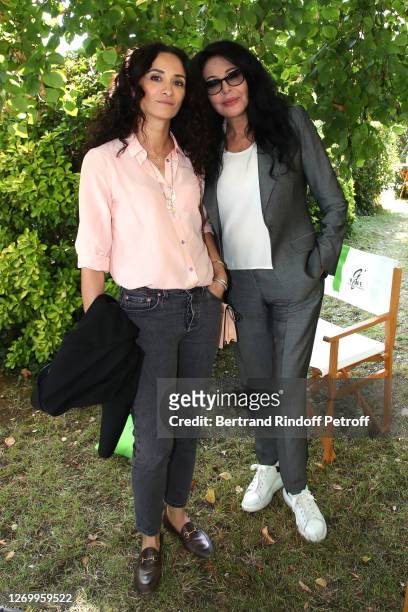 Actress Rachida Brakni and director Yamina Benguigui attend the "Soeurs" Photocall at 13th Angouleme French-Speaking Film Festival on August 31, 2020...