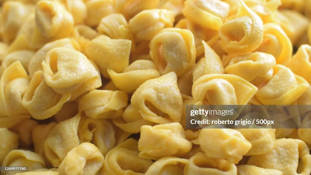 Full Frame Shot Of Pasta, Bologna, Italy