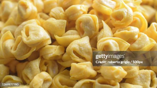 full frame shot of pasta, bologna, italy - tortellini bildbanksfoton och bilder