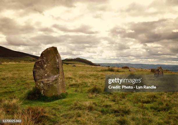 mitchell's fold bronze age stone circle - stone circle stock pictures, royalty-free photos & images