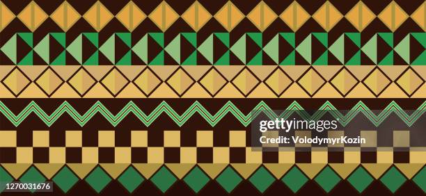 水平背景 - 伝統的なアフリカのパターン - afro点のイラスト素材／クリップアート素材／マンガ素材／アイコン素材